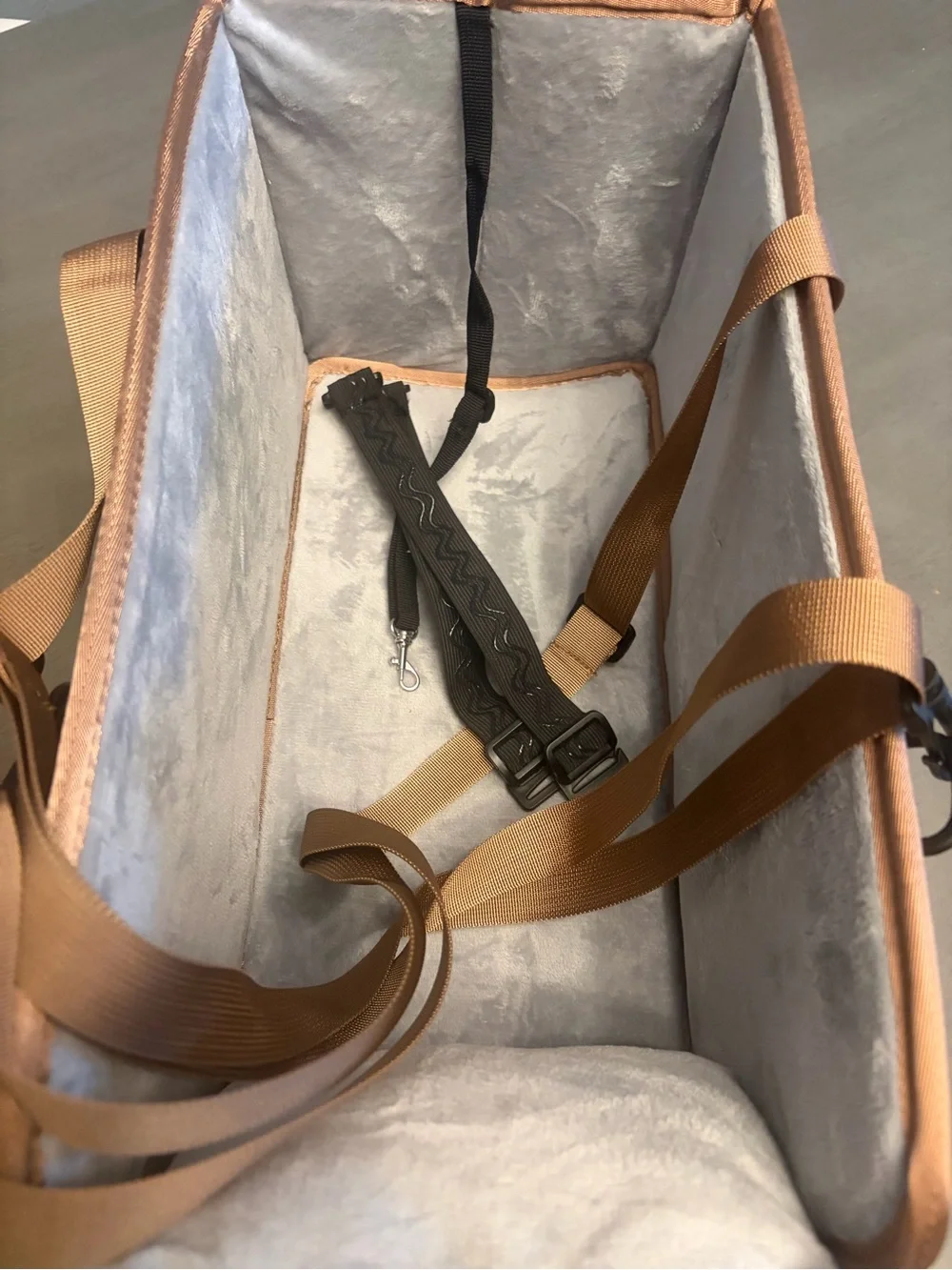 Dog Car Seat Booster - Tan Pet Travel Booster Seat